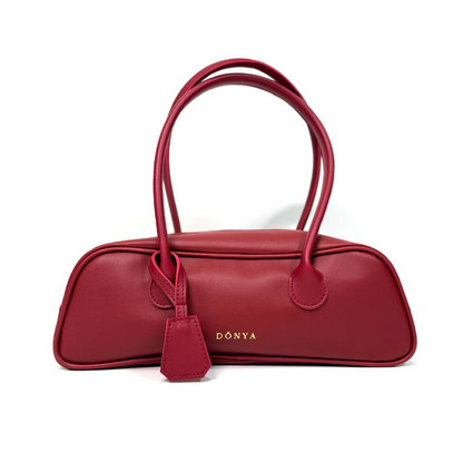 Elan Red Baguette Bag