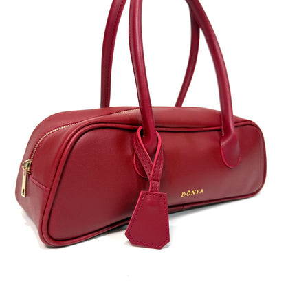 Elan Red Baguette Bag